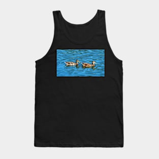 Two Ducks Swimming In The Water Tank Top